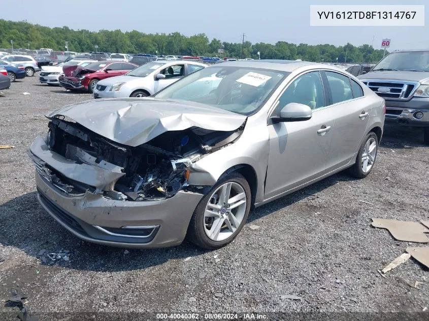 YV1612TD8F1314767 2015 Volvo S60 T5 Platinum