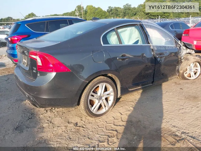 YV1612TB6F2304361 2015 Volvo S60 T5 Premier