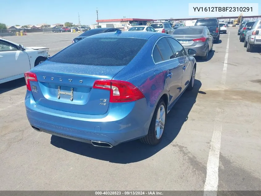 2015 Volvo S60 T5 Premier VIN: YV1612TB8F2310291 Lot: 40328523