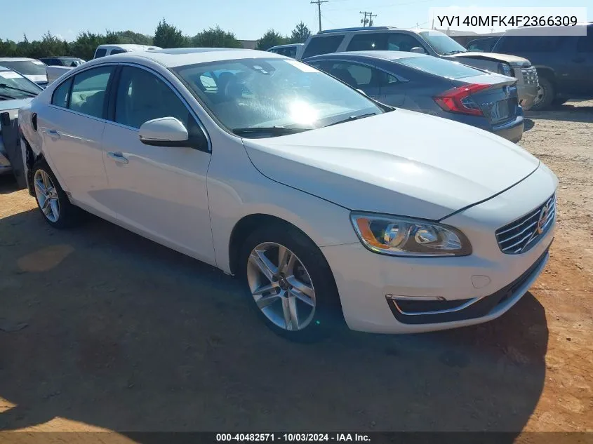 2015 Volvo S60 T5 Premier VIN: YV140MFK4F2366309 Lot: 40482571