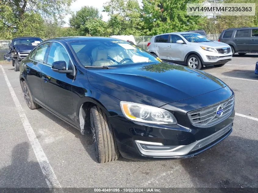 YV149MFM4F2336363 2015 Volvo S60 T6 Drive-E Platinum