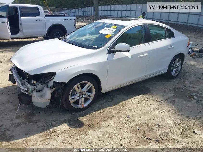 2015 Volvo S60 T5 Platinum VIN: YV140MFM9F2364394 Lot: 40522804