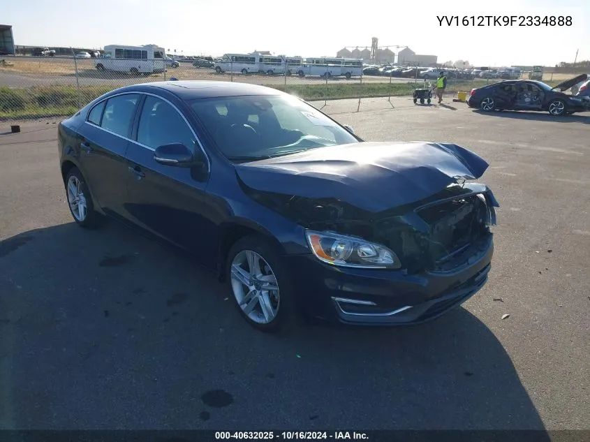 2015 Volvo S60 T5 Premier VIN: YV1612TK9F2334888 Lot: 40632025