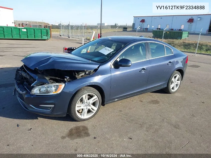 2015 Volvo S60 T5 Premier VIN: YV1612TK9F2334888 Lot: 40632025