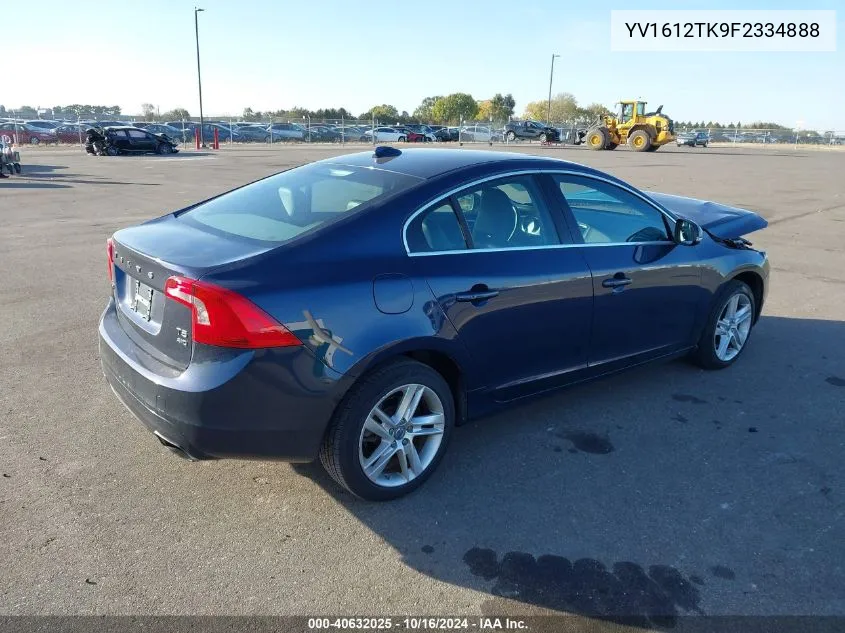 2015 Volvo S60 T5 Premier VIN: YV1612TK9F2334888 Lot: 40632025