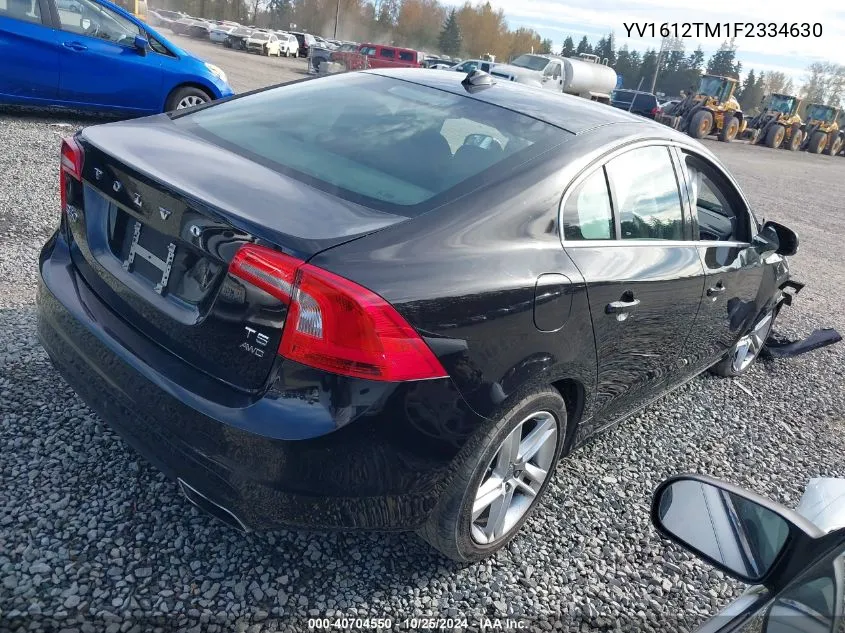 2015 Volvo S60 Platinum VIN: YV1612TM1F2334630 Lot: 40704550