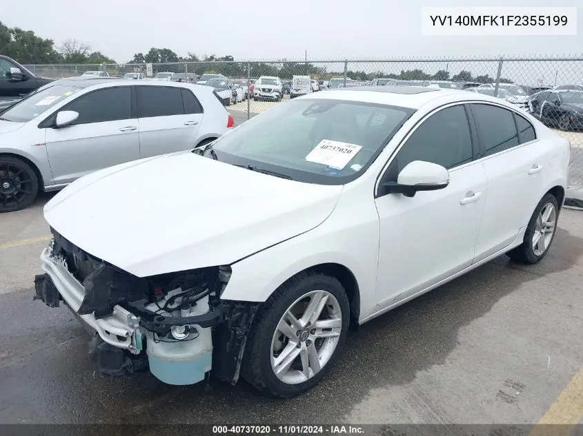 2015 Volvo S60 T5 Premier VIN: YV140MFK1F2355199 Lot: 40737020