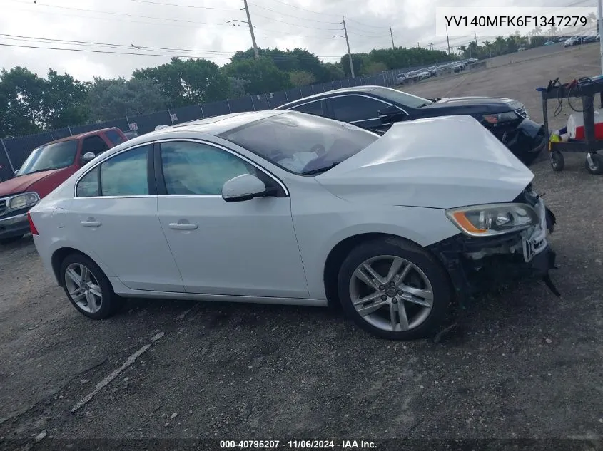 2015 Volvo S60 T5 Premier VIN: YV140MFK6F1347279 Lot: 40795207