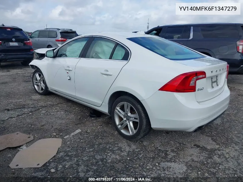 2015 Volvo S60 T5 Premier VIN: YV140MFK6F1347279 Lot: 40795207