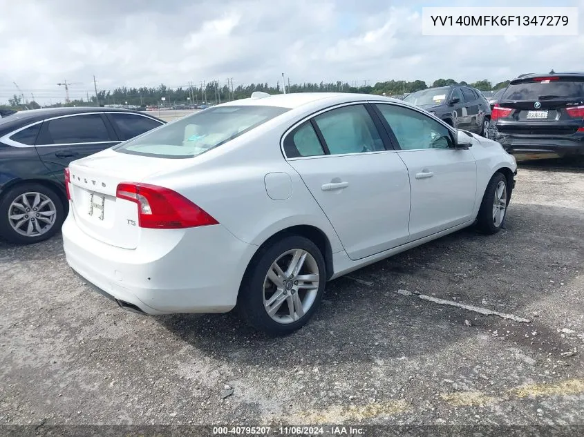 2015 Volvo S60 T5 Premier VIN: YV140MFK6F1347279 Lot: 40795207