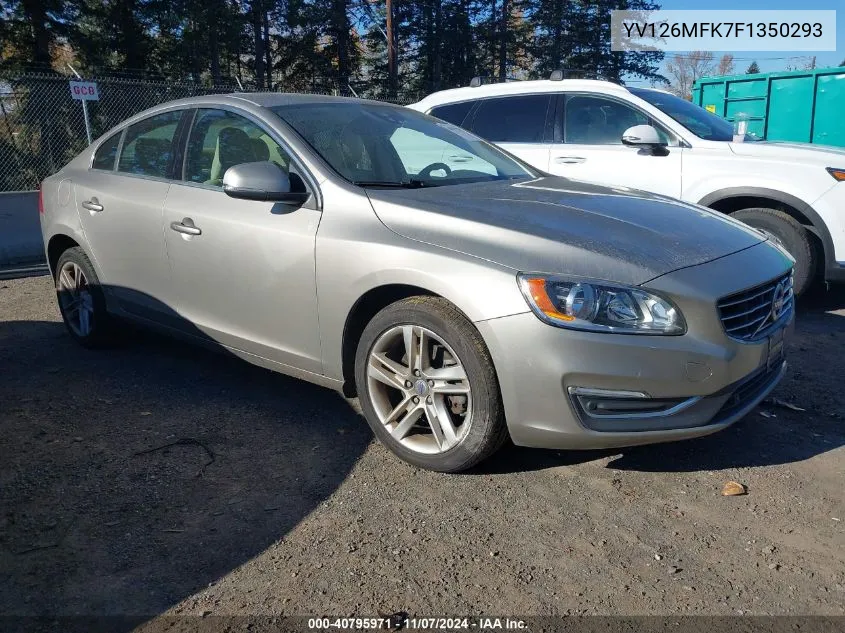 2015 Volvo S60 T5 Premier VIN: YV126MFK7F1350293 Lot: 40795971