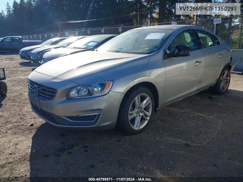 2015 Volvo S60 T5 Premier VIN: YV126MFK7F1350293 Lot: 40795971