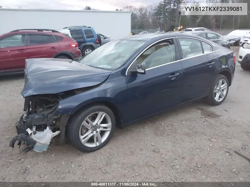 2015 Volvo S60 T5 Premier VIN: YV1612TKXF2339081 Lot: 40811317