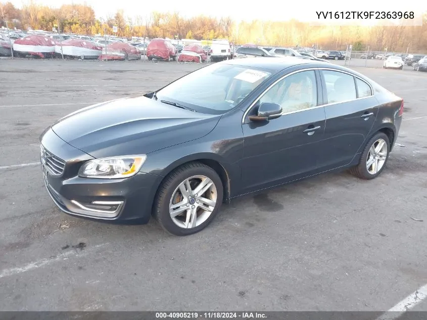 2015 Volvo S60 T5 Premier VIN: YV1612TK9F2363968 Lot: 40905219