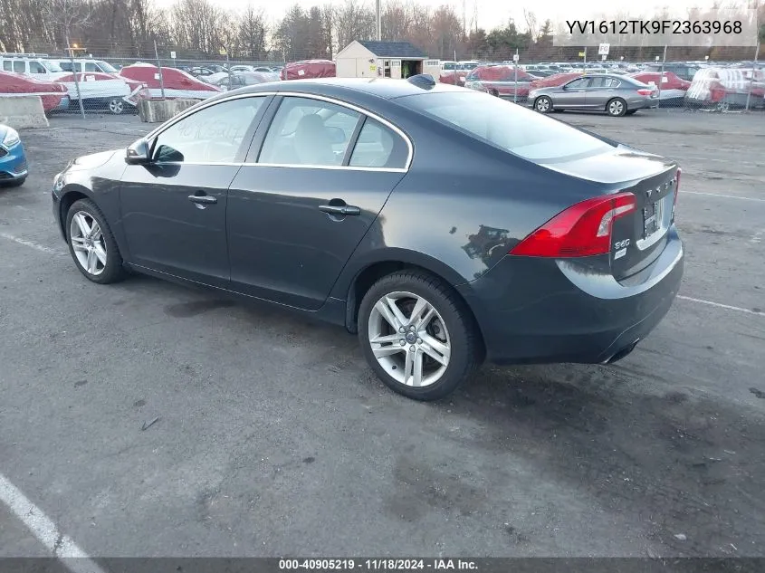 2015 Volvo S60 T5 Premier VIN: YV1612TK9F2363968 Lot: 40905219