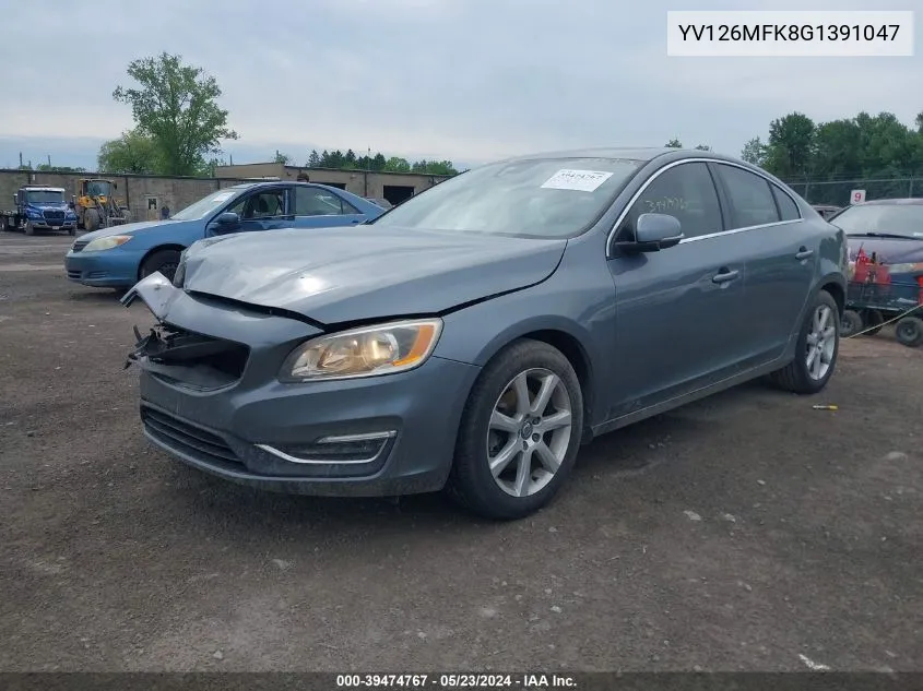 2016 Volvo S60 T5 Drive-E Premier VIN: YV126MFK8G1391047 Lot: 39474767