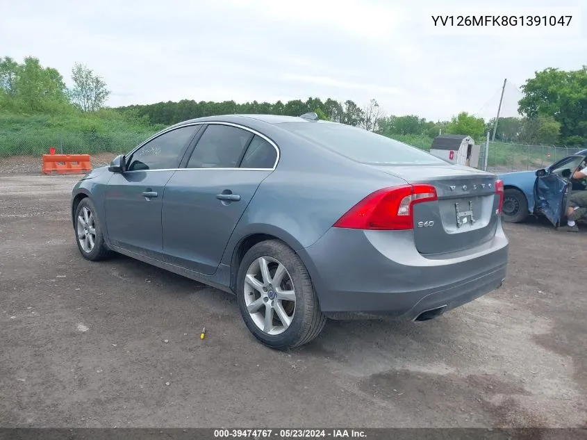 2016 Volvo S60 T5 Drive-E Premier VIN: YV126MFK8G1391047 Lot: 39474767