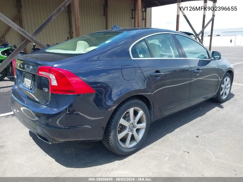 2016 Volvo S60 T5 Drive-E Premier VIN: YV126MFK9G2396655 Lot: 39556605