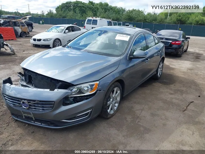 YV1612TK3G2392139 2016 Volvo S60 T5 Premier