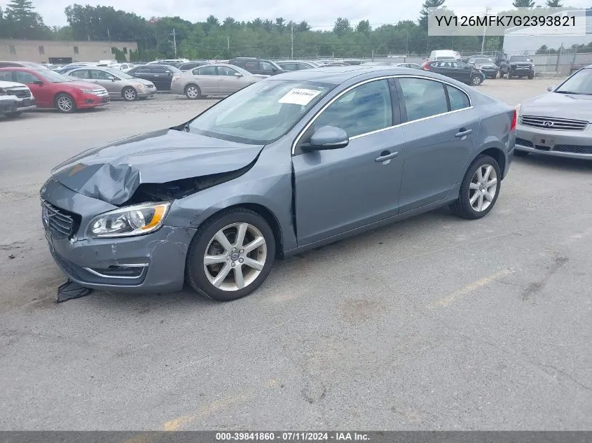 2016 Volvo S60 T5 Drive-E Premier VIN: YV126MFK7G2393821 Lot: 39841860