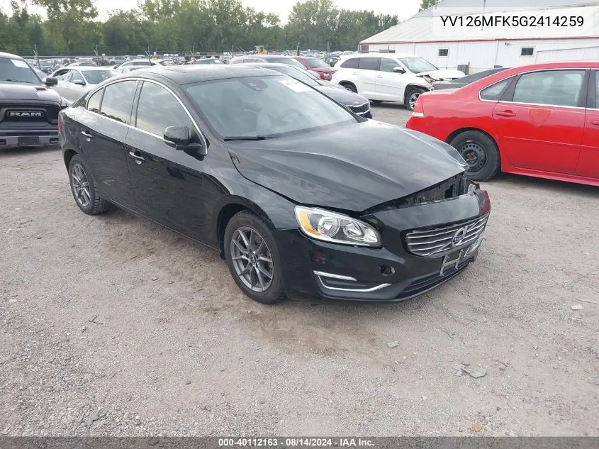 YV126MFK5G2414259 2016 Volvo S60 T5 Drive-E Premier