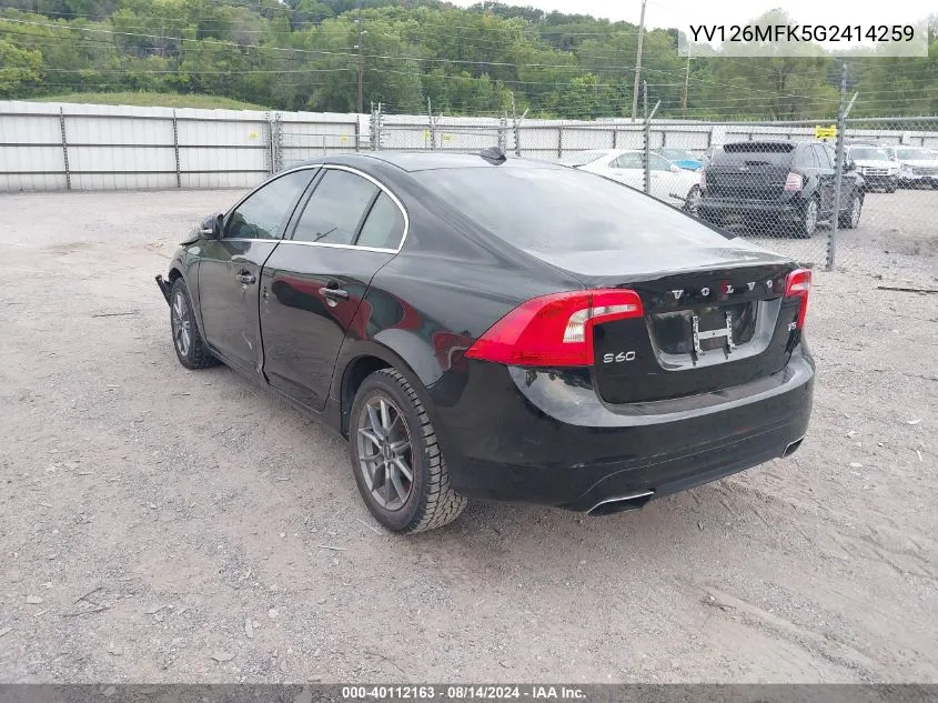 YV126MFK5G2414259 2016 Volvo S60 T5 Drive-E Premier