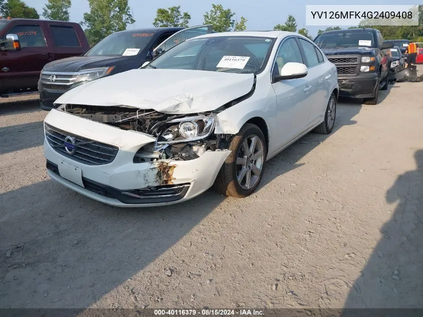 YV126MFK4G2409408 2016 Volvo S60 T5 Drive-E Premier