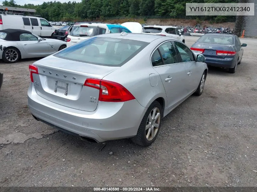 YV1612TKXG2412340 2016 Volvo S60 T5 Premier