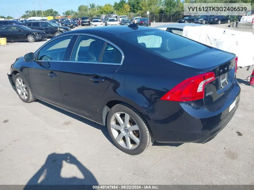 YV1612TK3G2406539 2016 Volvo S60 T5 Premier