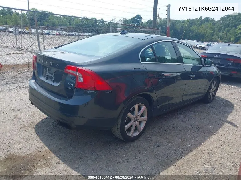 YV1612TK6G2412044 2016 Volvo S60 T5 Premier