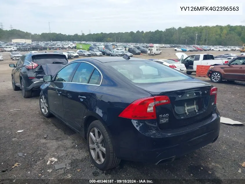 2016 Volvo S60 T5 Drive-E Premier VIN: YV126MFK4G2396563 Lot: 40346187