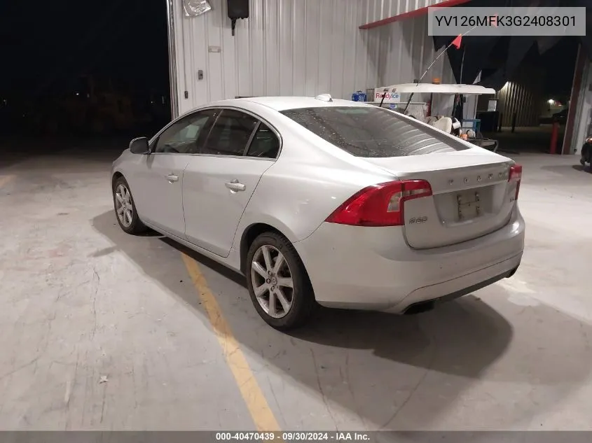 YV126MFK3G2408301 2016 Volvo S60 T5 Drive-E Premier