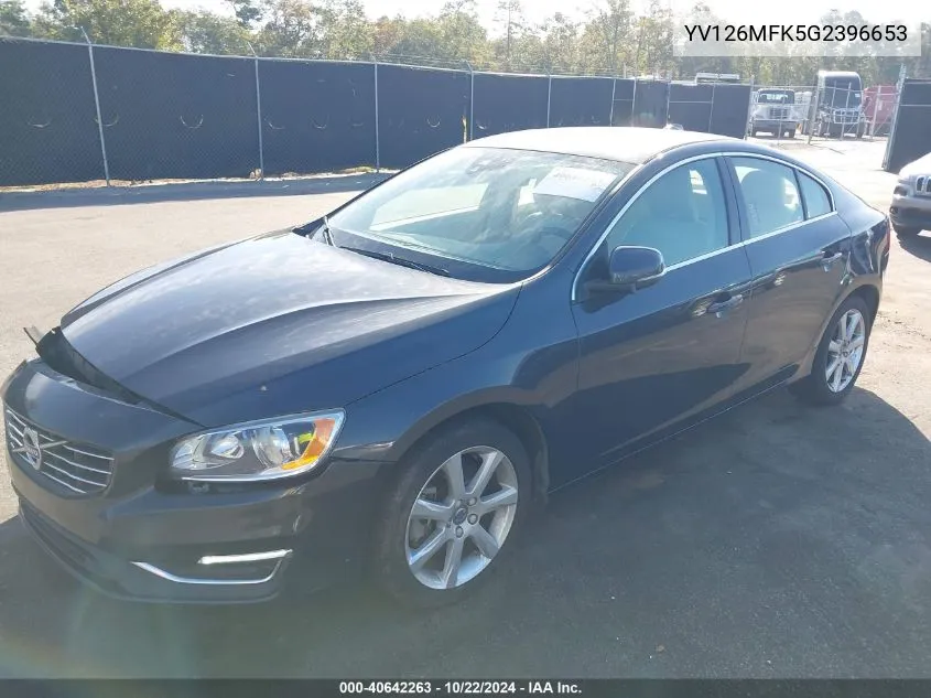 2016 Volvo S60 T5 Drive-E Premier VIN: YV126MFK5G2396653 Lot: 40642263