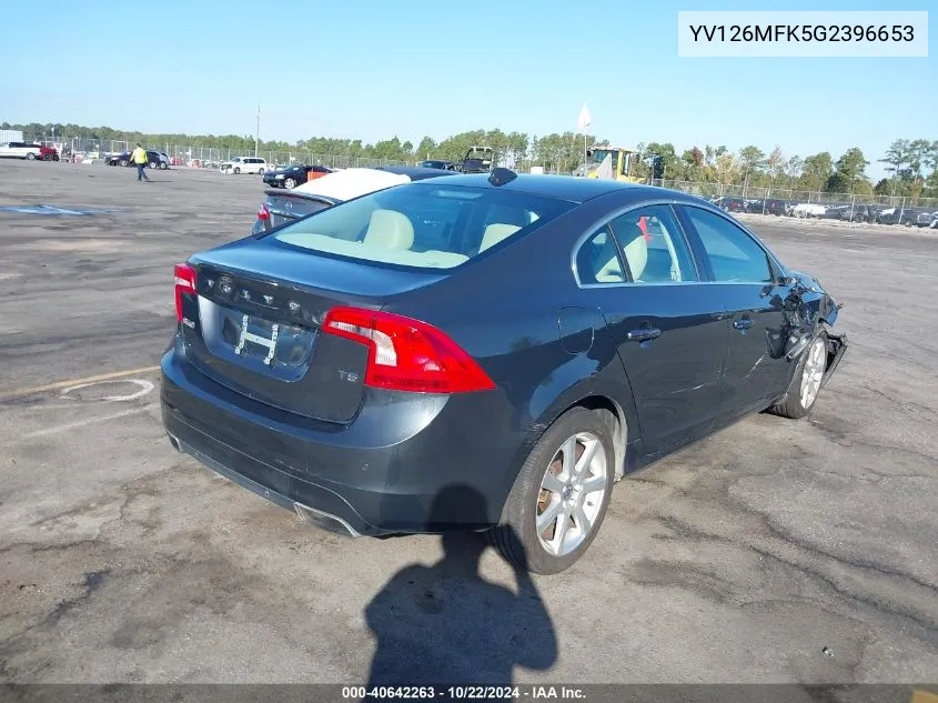 2016 Volvo S60 T5 Drive-E Premier VIN: YV126MFK5G2396653 Lot: 40642263