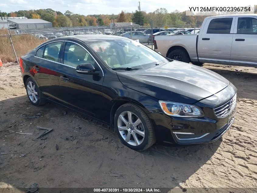 2016 Volvo S60 T5 Drive-E Premier VIN: YV126MFK0G2396754 Lot: 40730391