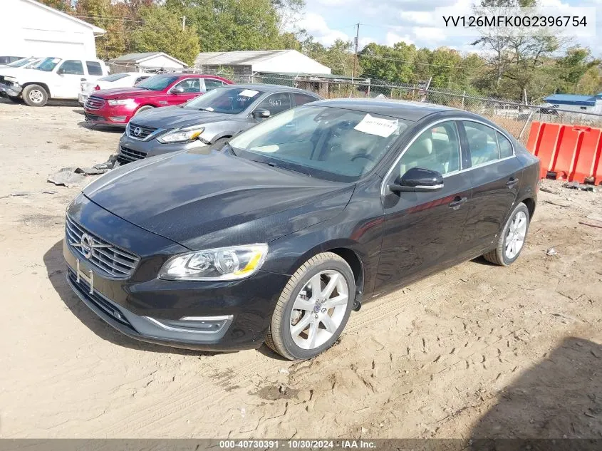 2016 Volvo S60 T5 Drive-E Premier VIN: YV126MFK0G2396754 Lot: 40730391