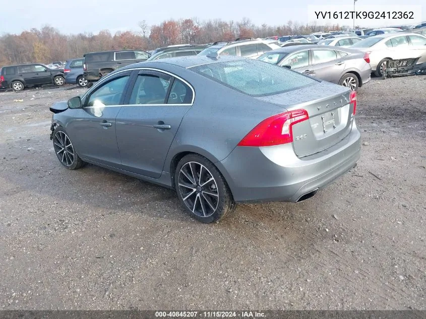 2016 Volvo S60 T5 Premier VIN: YV1612TK9G2412362 Lot: 40845207