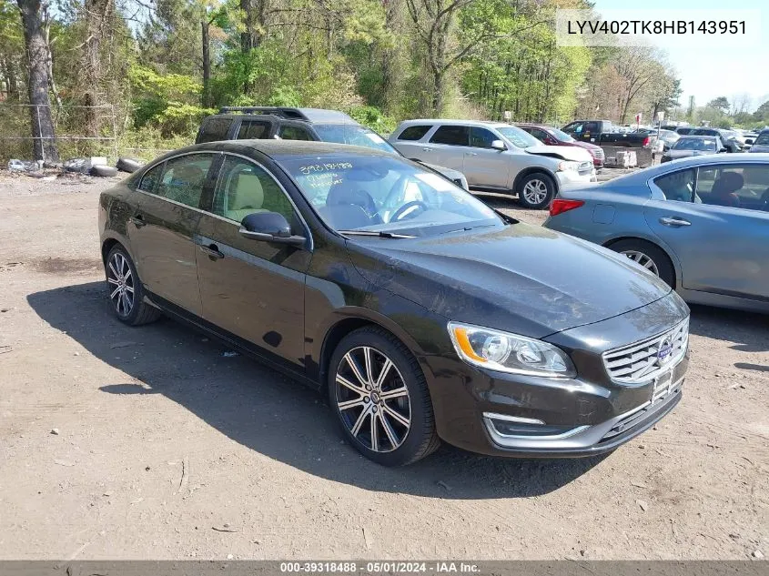 LYV402TK8HB143951 2017 Volvo S60 Inscription T5