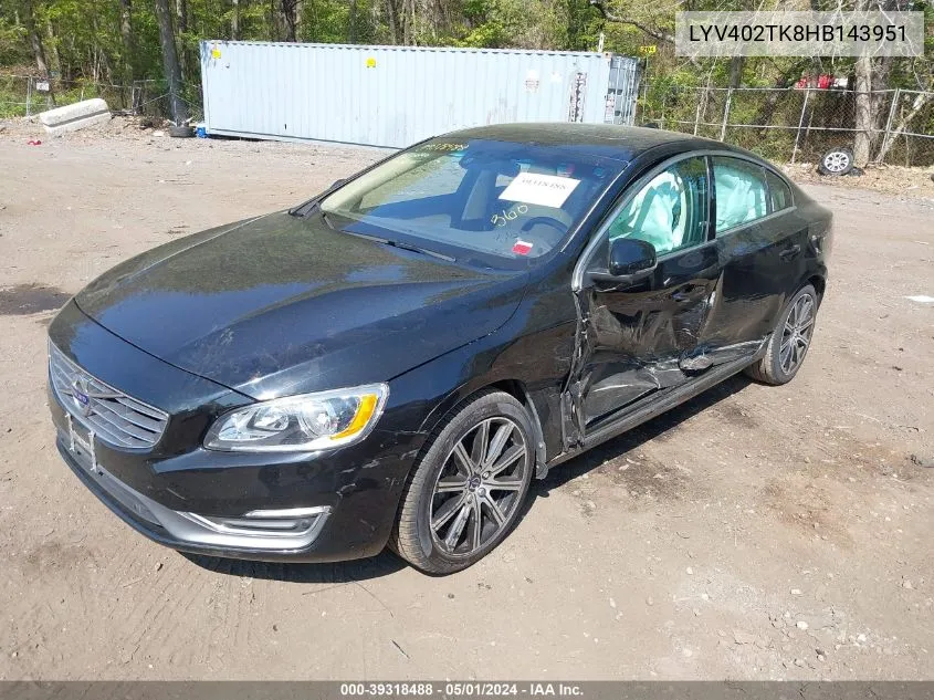 LYV402TK8HB143951 2017 Volvo S60 Inscription T5