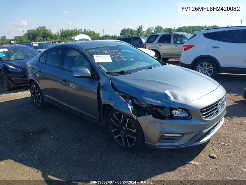 YV126MFL8H2420082 2017 Volvo S60 T5 Dynamic