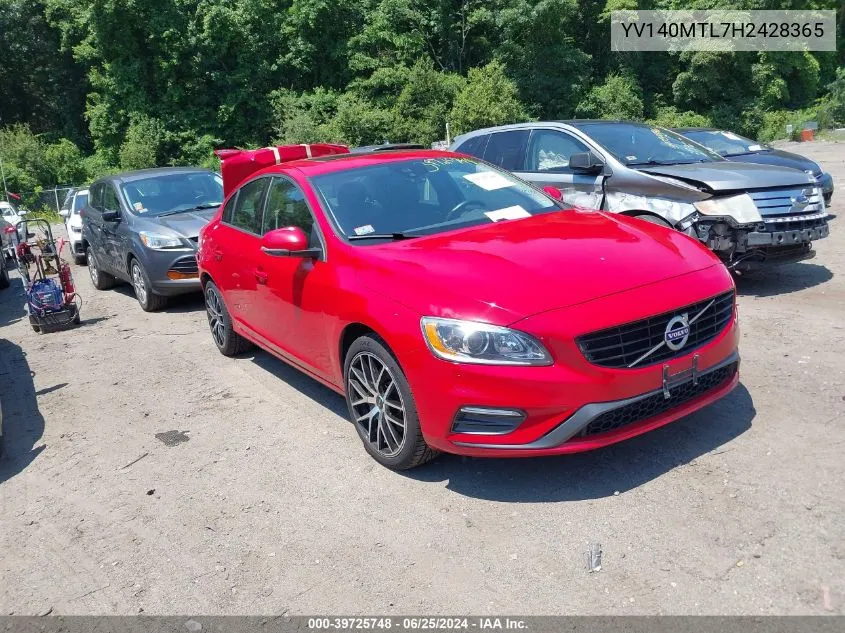 2017 Volvo S60 T5 Dynamic VIN: YV140MTL7H2428365 Lot: 39725748