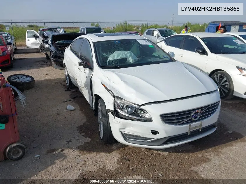 LYV402HK2HB135868 2017 Volvo S60 Inscription T5