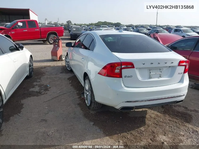 LYV402HK2HB135868 2017 Volvo S60 Inscription T5