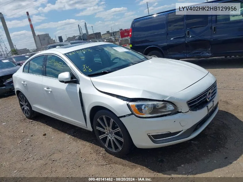 2017 Volvo S60 Inscription T5 VIN: LYV402HK2HB129956 Lot: 40141482