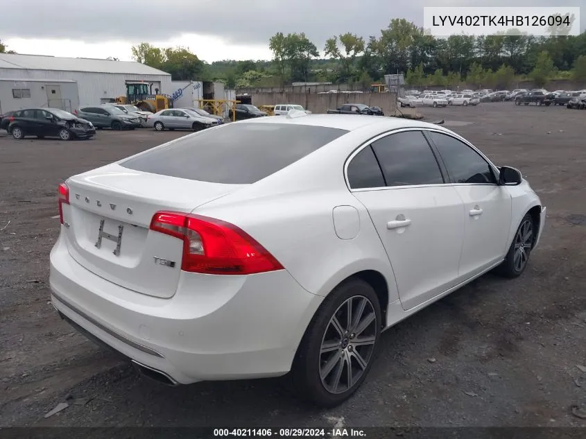 LYV402TK4HB126094 2017 Volvo S60 Inscription T5