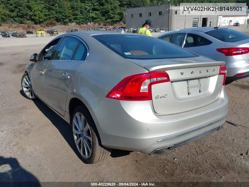 2017 Volvo S60 Inscription T5 VIN: LYV402HK2HB145901 Lot: 40229620