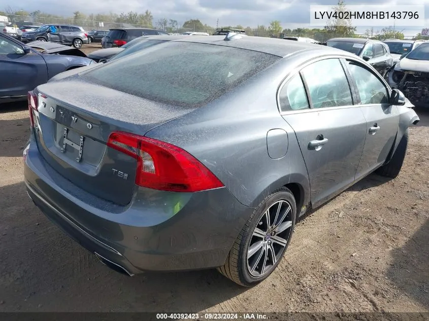 2017 Volvo S60 Inscription Platinum VIN: LYV402HM8HB143796 Lot: 40392423