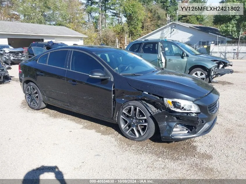 2017 Volvo S60 T5 Dynamic VIN: YV126MFLXH2421802 Lot: 40534830