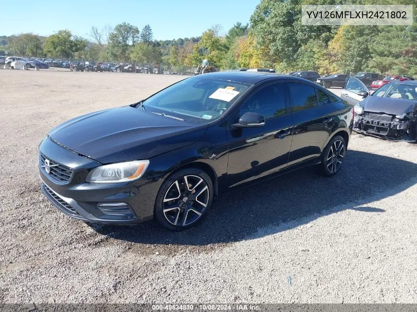 2017 Volvo S60 T5 Dynamic VIN: YV126MFLXH2421802 Lot: 40534830