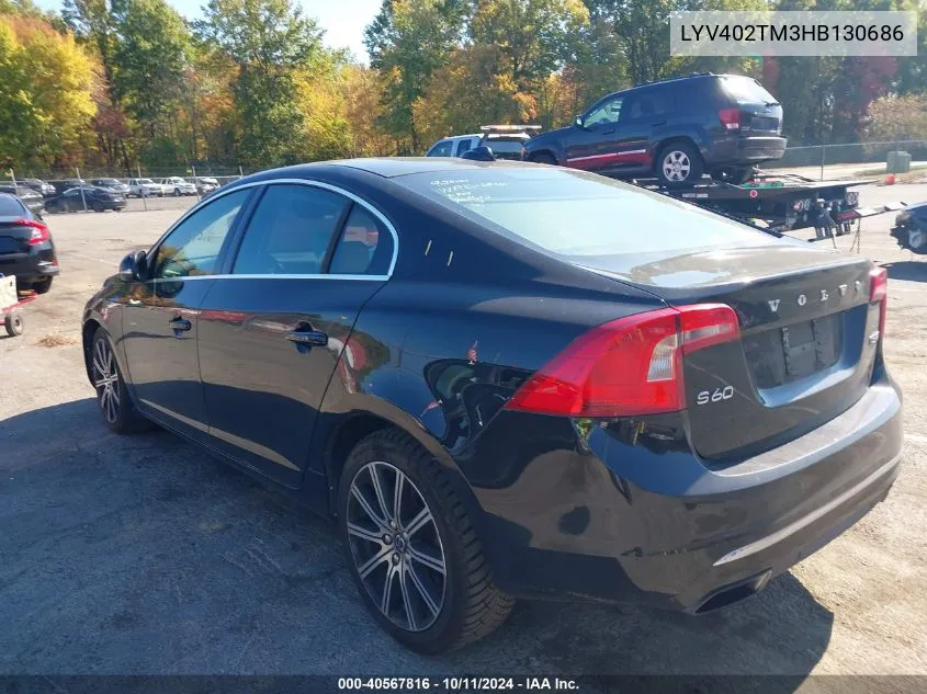 2017 Volvo S60 Inscription T5 Platinum VIN: LYV402TM3HB130686 Lot: 40567816